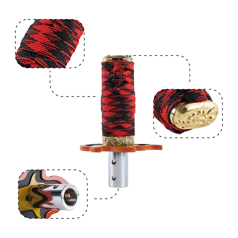 Katana Shirt Knob Universal Sword Manual Automatic Car Shifter Handle interior Replacement Parts with Adapters 15cm