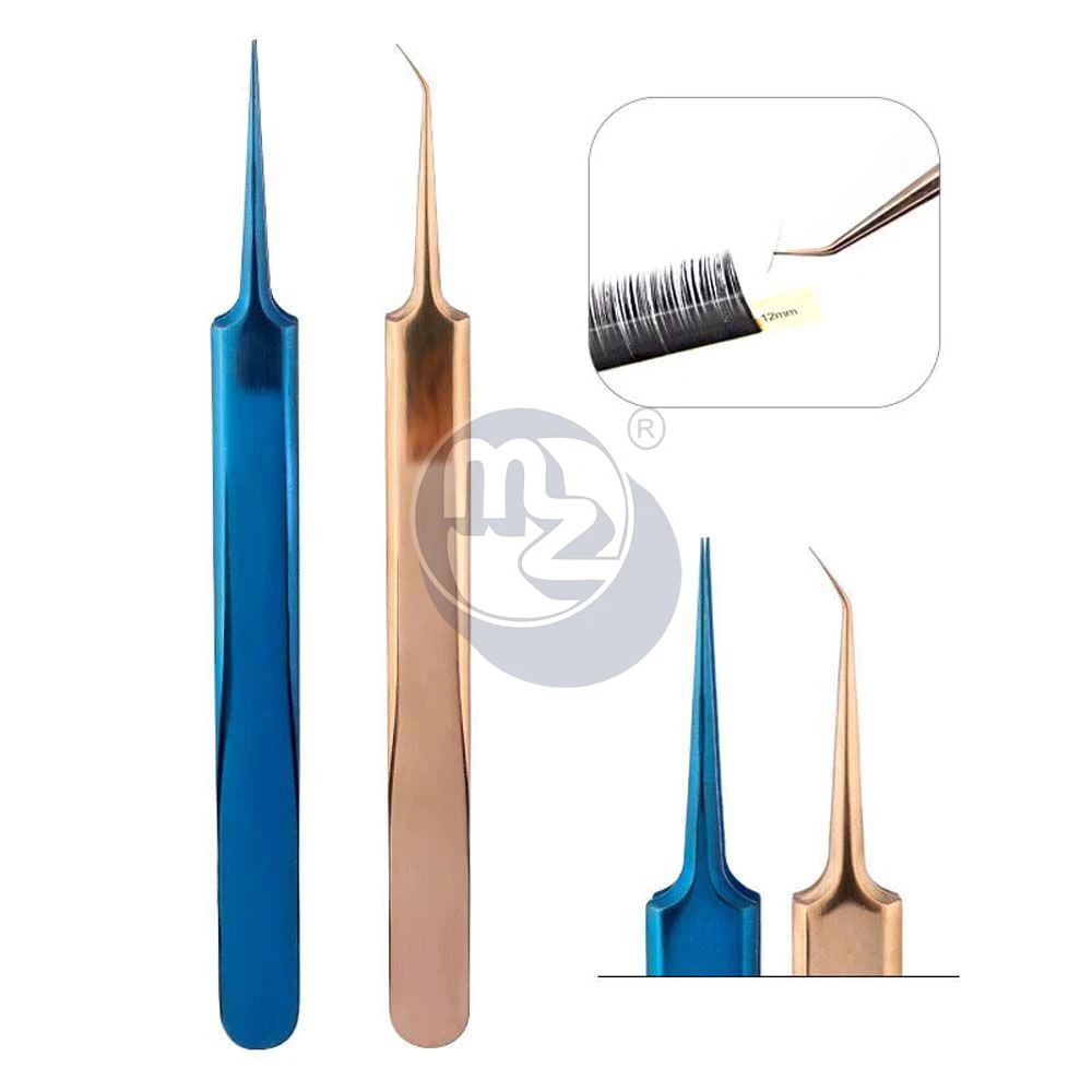 Eyelash Tweezers Applicator for False Lashes Fake Eyelashes in 5 colours Plastic Eyelash Tweezers