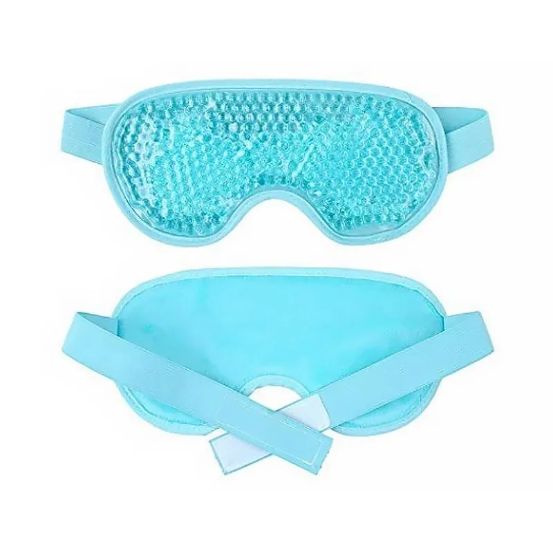 Hot Cold Gel Bead Eye Mask Gel Ice Cool Pack Reusable Therapy Sleep Eyemask Aqua Bead Plush Eye Mask