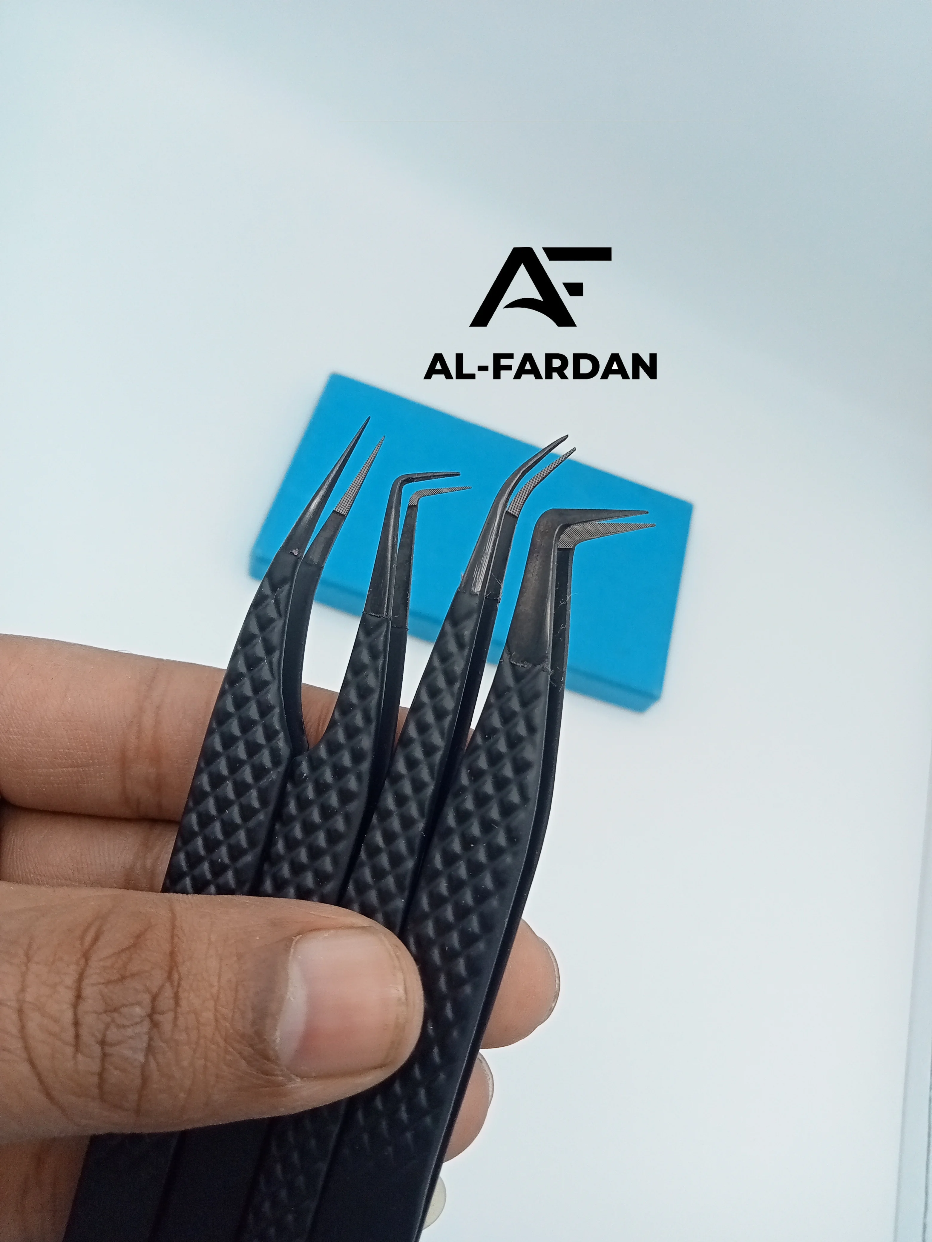 Lash Extension Tweezers Fiber Nano Grip Black Plasma Tips Diamond Grip Isolation Eyelash Tweezer With Custom Logo And Card Boxes