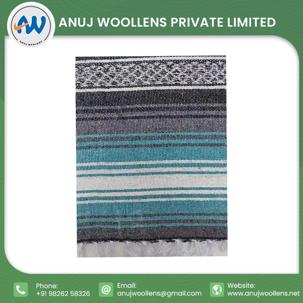 Factory Low MOQ Wholesale Woven Custom Jacquard Blanket American Style Blending Towel Blankets Tapestry Woven Blankets