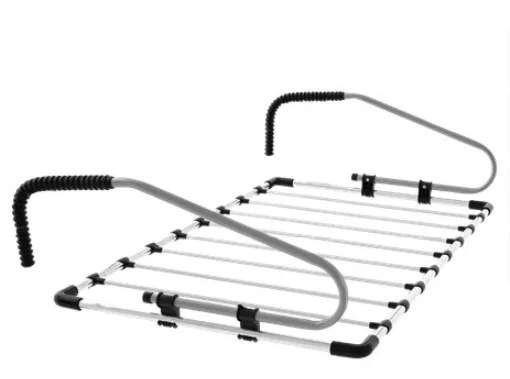 Clothes Drying Rack Folding Clothes Rail 3 Tier Stainless Steel Laundry Garment Dryer Stand with Two Side Wings