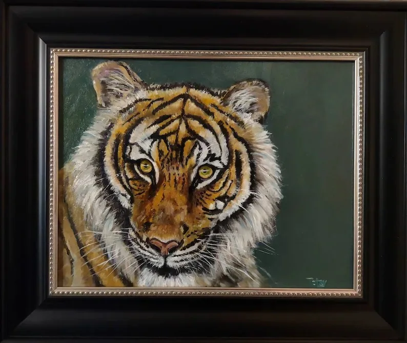 Large Wall Art Realistic Oil Painting On Canvas Wildlife Painting  Wild Nature Artwork