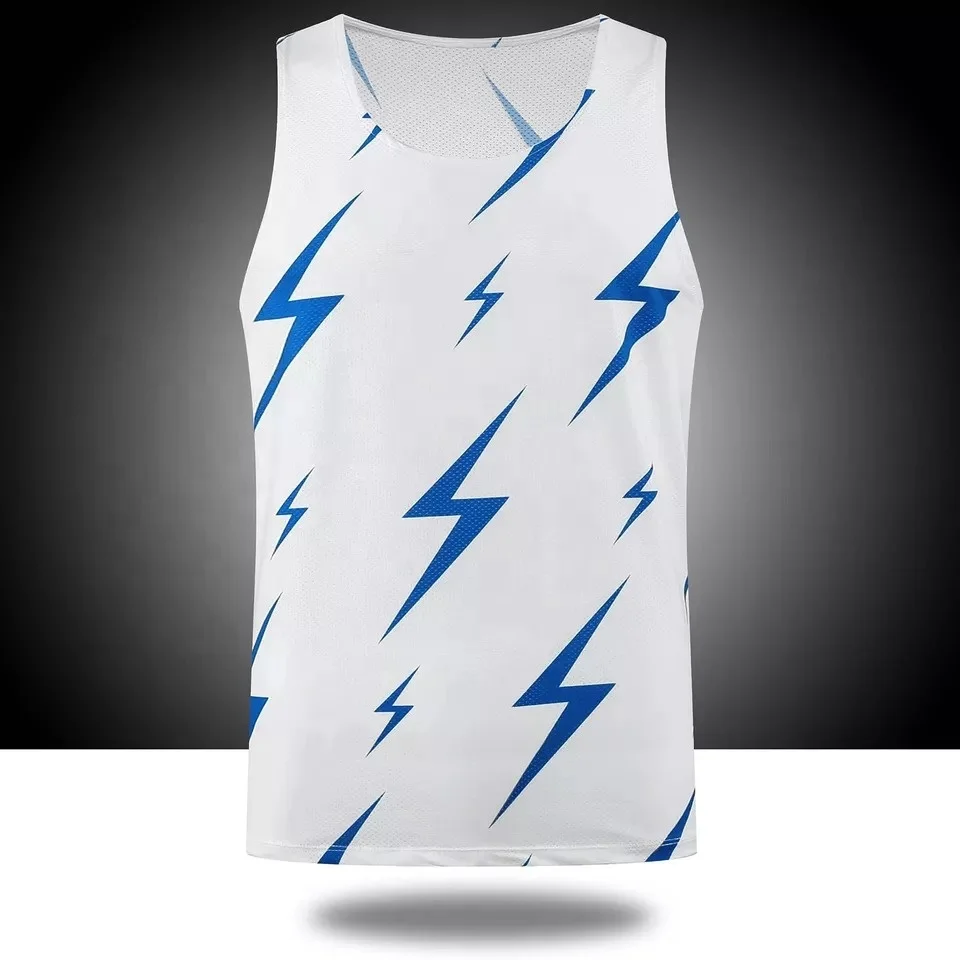 OEM Men Fashion Sleeveless Singlets Elastic Sports Fitness Running Marathon Vest Tank Tops
