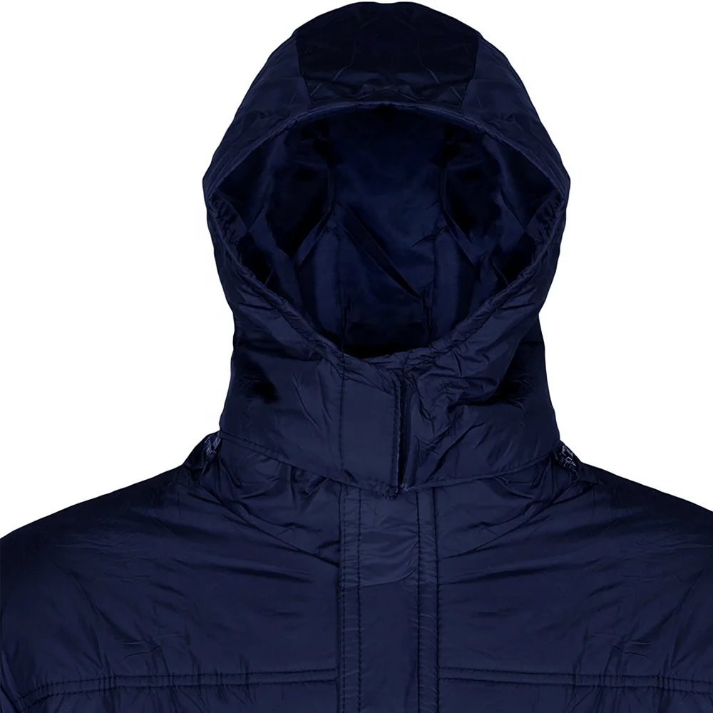 Custom men best quality long Puffer padded hooded coat Jackets parks long sleeve Puffy coat for men