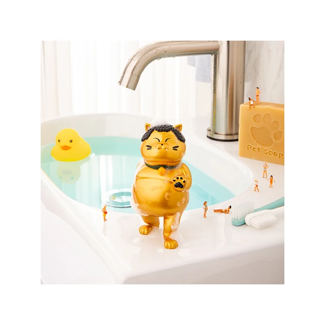 [BUDDHACAT] ARTTOY ver.Original Lotus Position Lying down Walking Desired interior design gold buddha cat toy