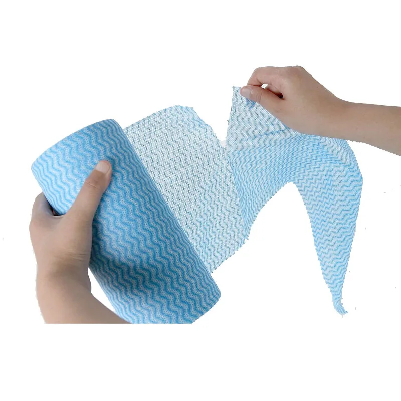 China Custom Spunlace Woodpulp Roll Dish Rag Cloth Pack  Kitchen Cleaning Towels Disposable Nonwoven Dry Wipes Cleaning Cloth