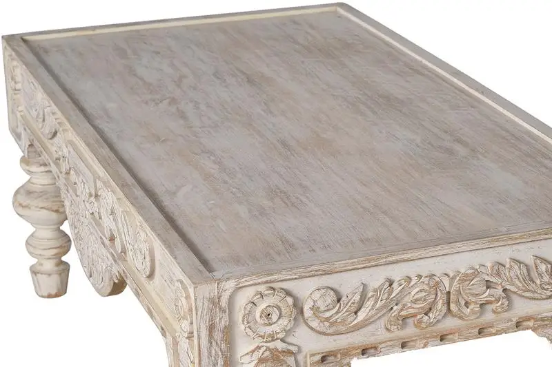 Custom furniture european-style retro do old fashion high-end carved mango wood coffee table