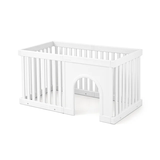Takemehom Expandable Petdoor pet room Double open dog gate fence panel kennel cage house playpen safety plastic indoor