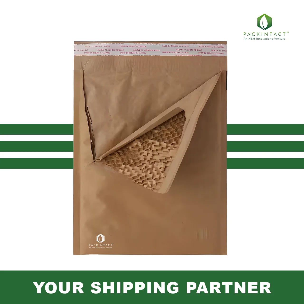 Biodegradable Honeycomb Kraft Padded Mailer Customize Logo Printing Paper Cushion Envelope for Shipping