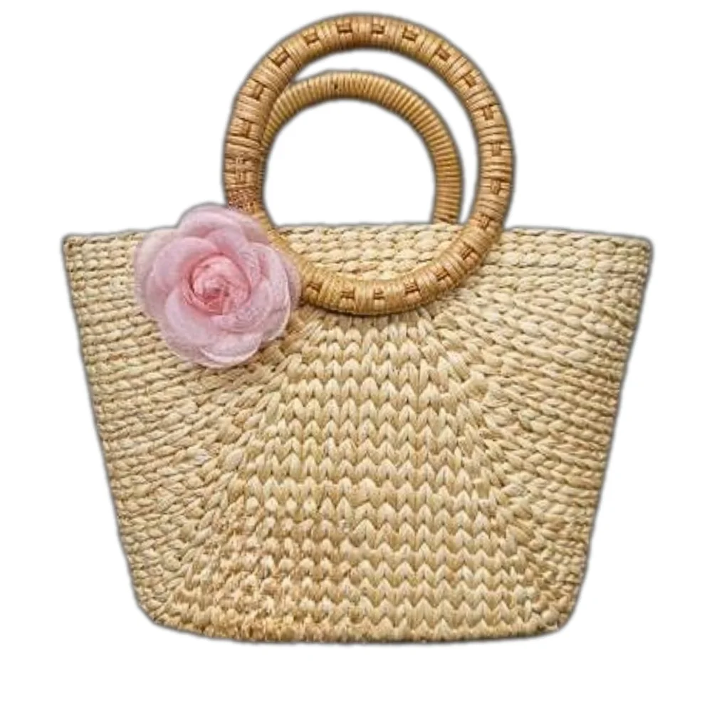 Manufacture Wholesale Woven Handicraft Water Hyacinth Water Hyacinth Handmade Bag Vietnam for Women Hot Product Classic Rattan