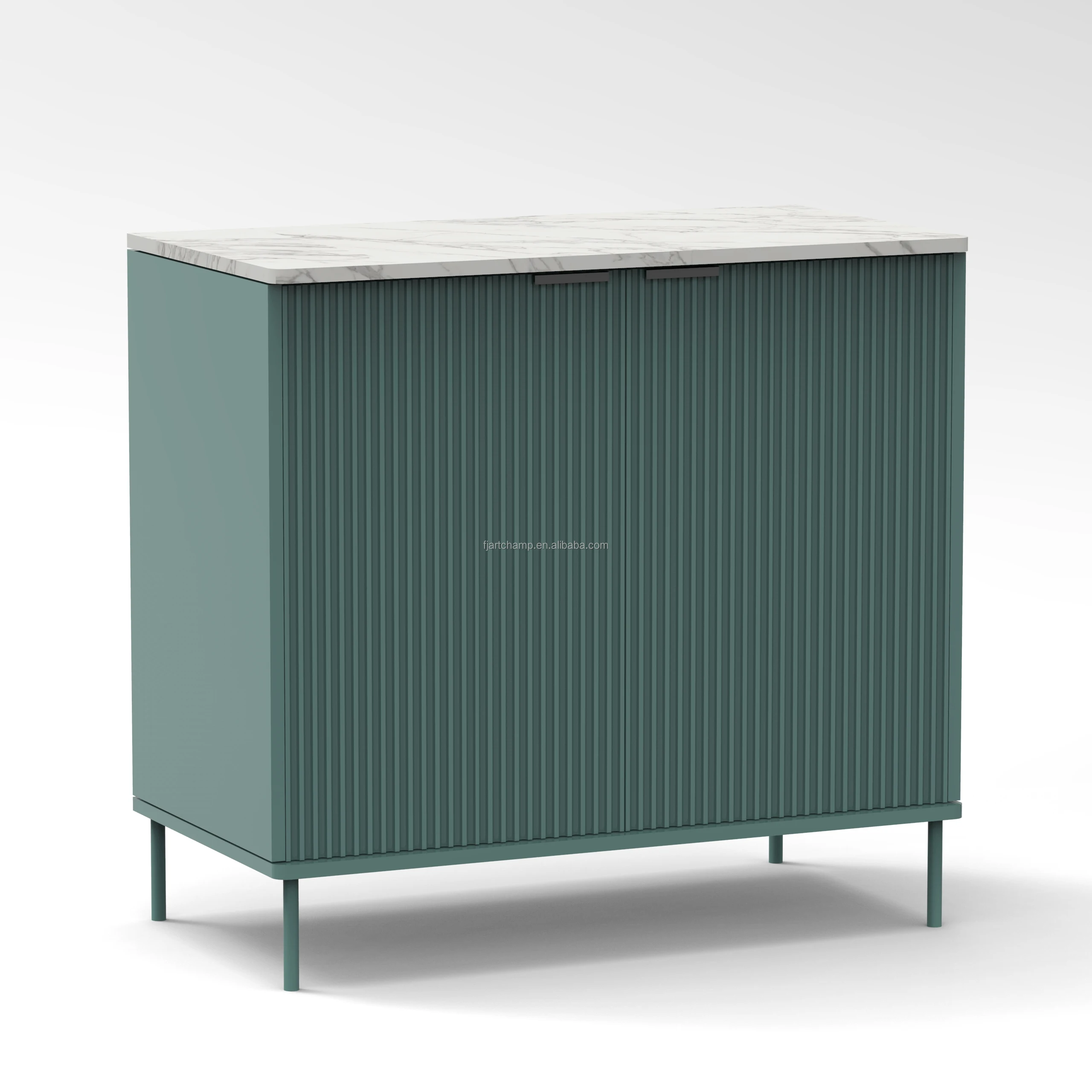 panel furniture wooden green painted white marble modern furniture table coffee