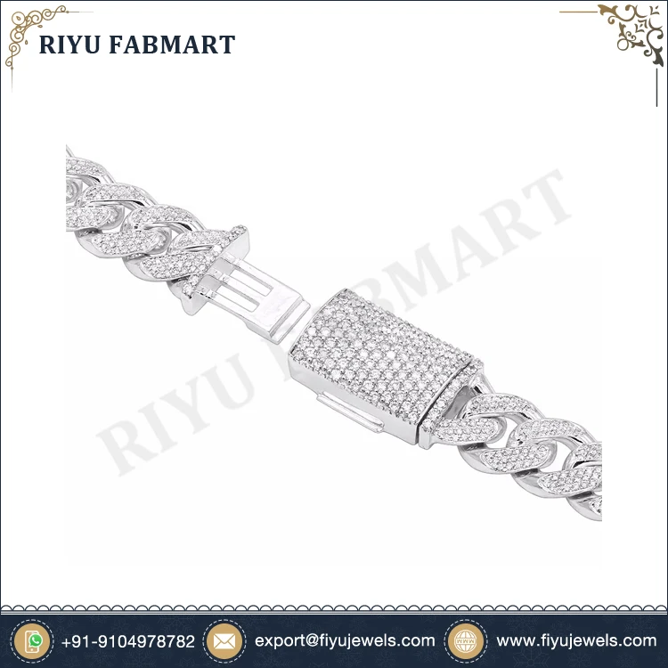 Latest Arrived Beautiful Unique Design 100% Natural and Lab Grown IGI - GIA Certified Diamond Cuban Link Chain for Bulk Buyers
