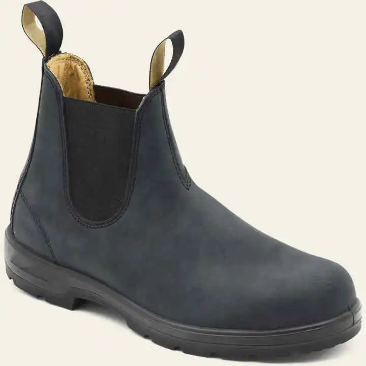 Mens Leather Chelsea Boots New Ankle Biker Smart Formal Desert Boots Shoes Size 2024