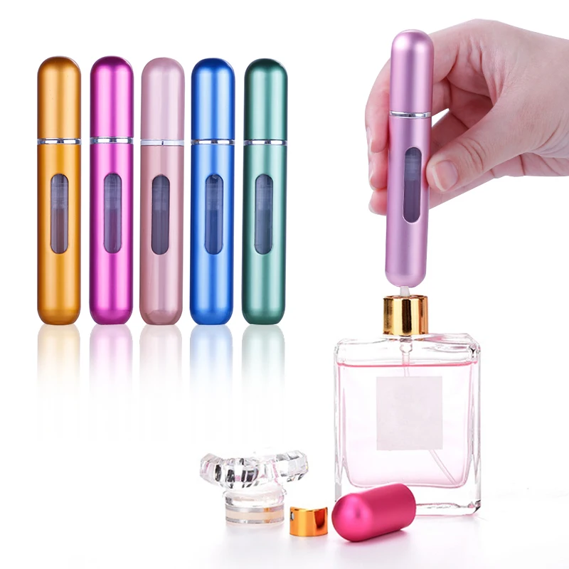 Top Quality 5ml Perfume Bottle Mini Metal Sprayer Refillable Aluminum Perfume Atomizer Travel Size