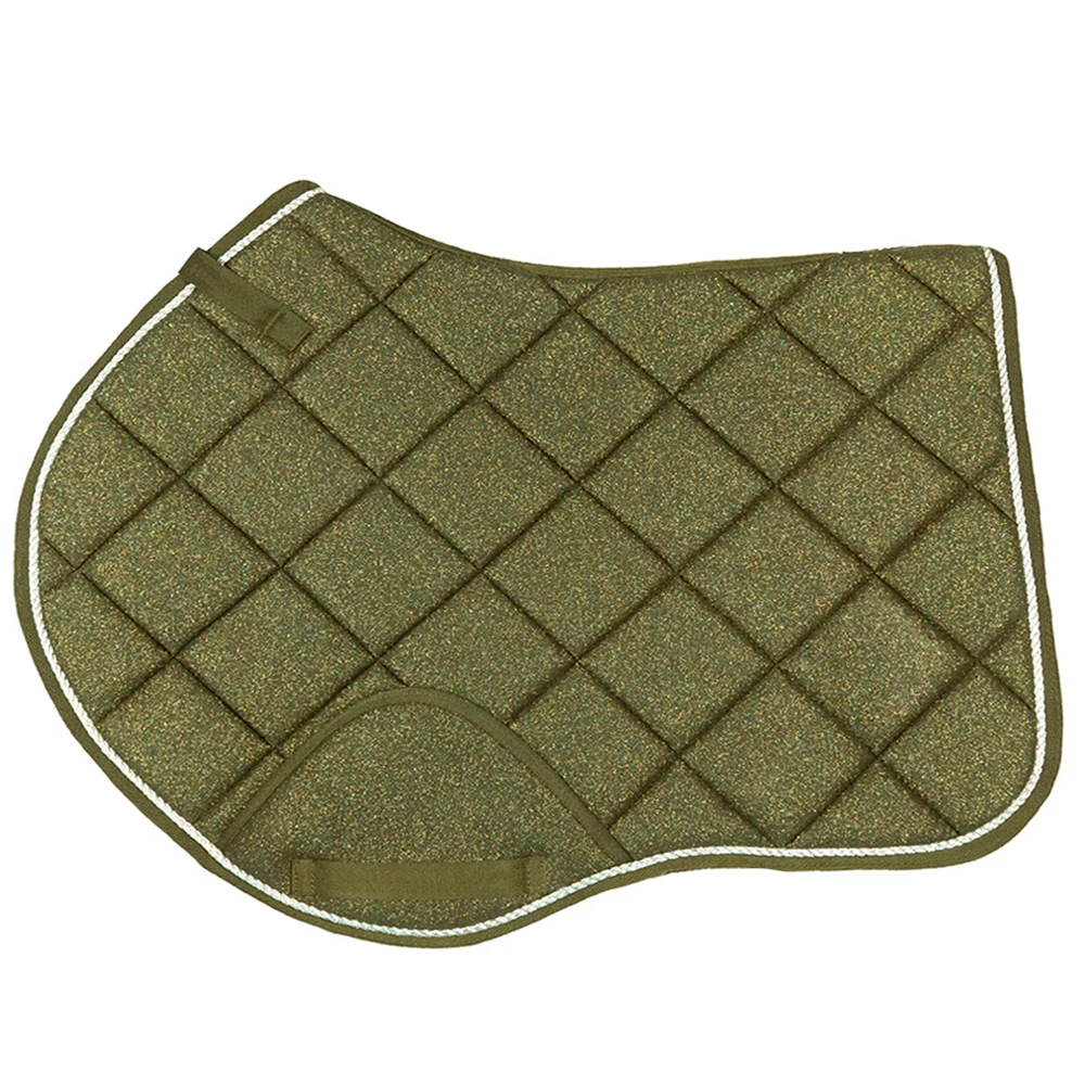 Horse Saddle Pad Satin Tack Saddle Pad Horse Racing Saddle Equipment Wholesale Custom Made Satin Shiny Glitter