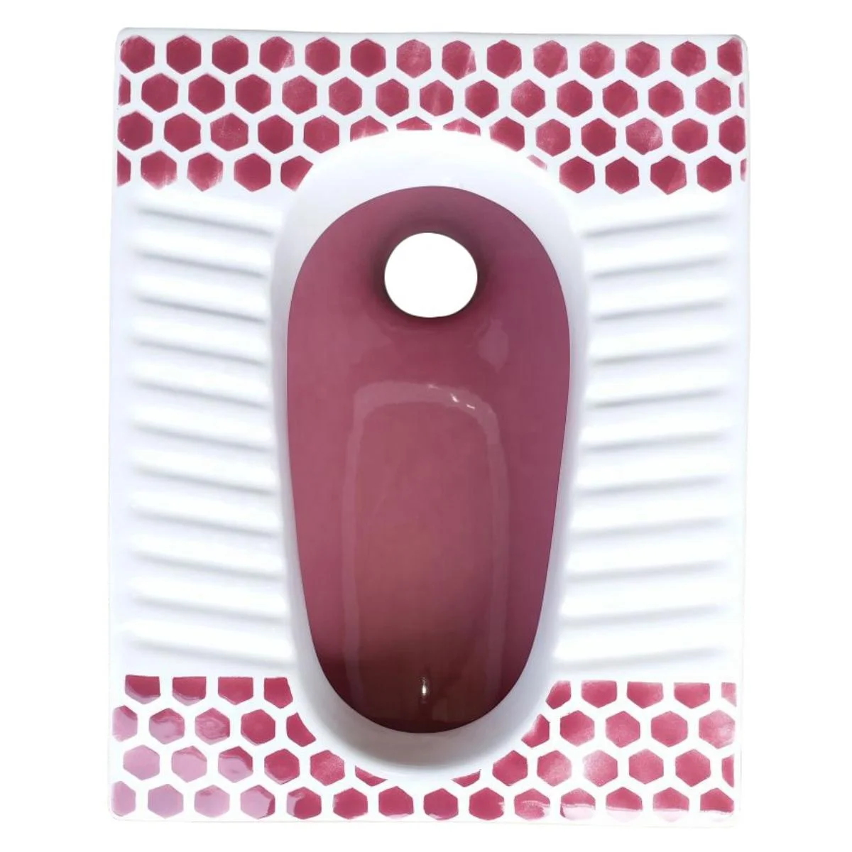 Export Quality Ceramic Orange Double Color Sanitary Ware - Durable Flush Valve Technology, Squatting Indian Toilet WC Pan