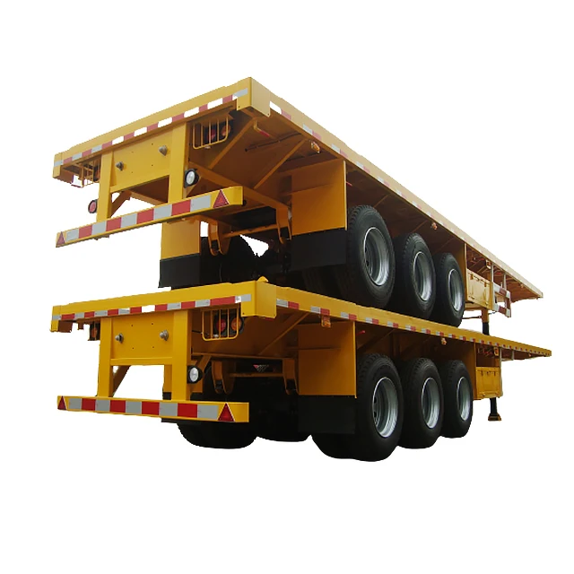 BERKLEY remolque Flatbed Truck Trailer Tri-Axle cargo trailer 40FT Container Chassis Flat Bed Semi Trailer with locks