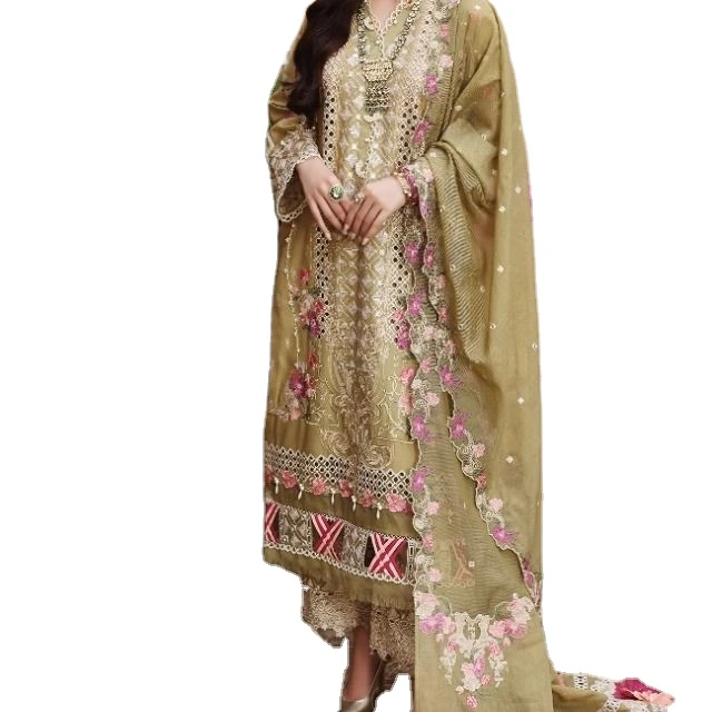 Salwar kameez женские пакистанские модные костюмы этнический тяжелый костюм Пенджабский шов оптом оверсайз брюки