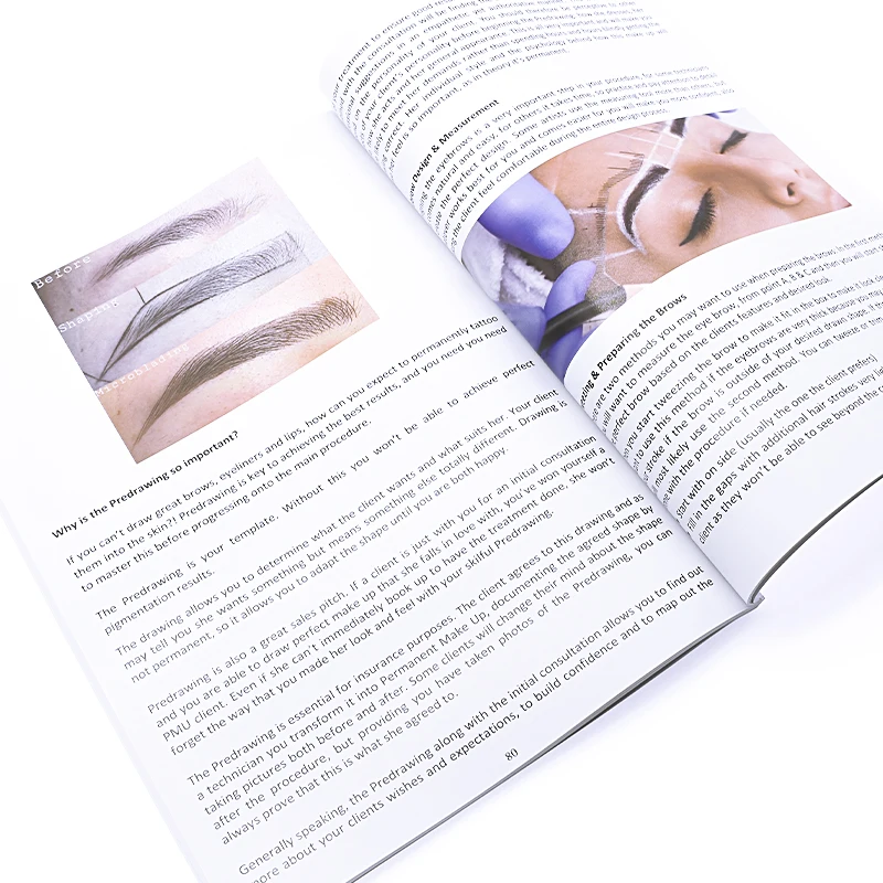 PMU Beauty Wholesale Permanent Makeup  Eyebrow Practice Book For Microblading English Tattoo Practice Book