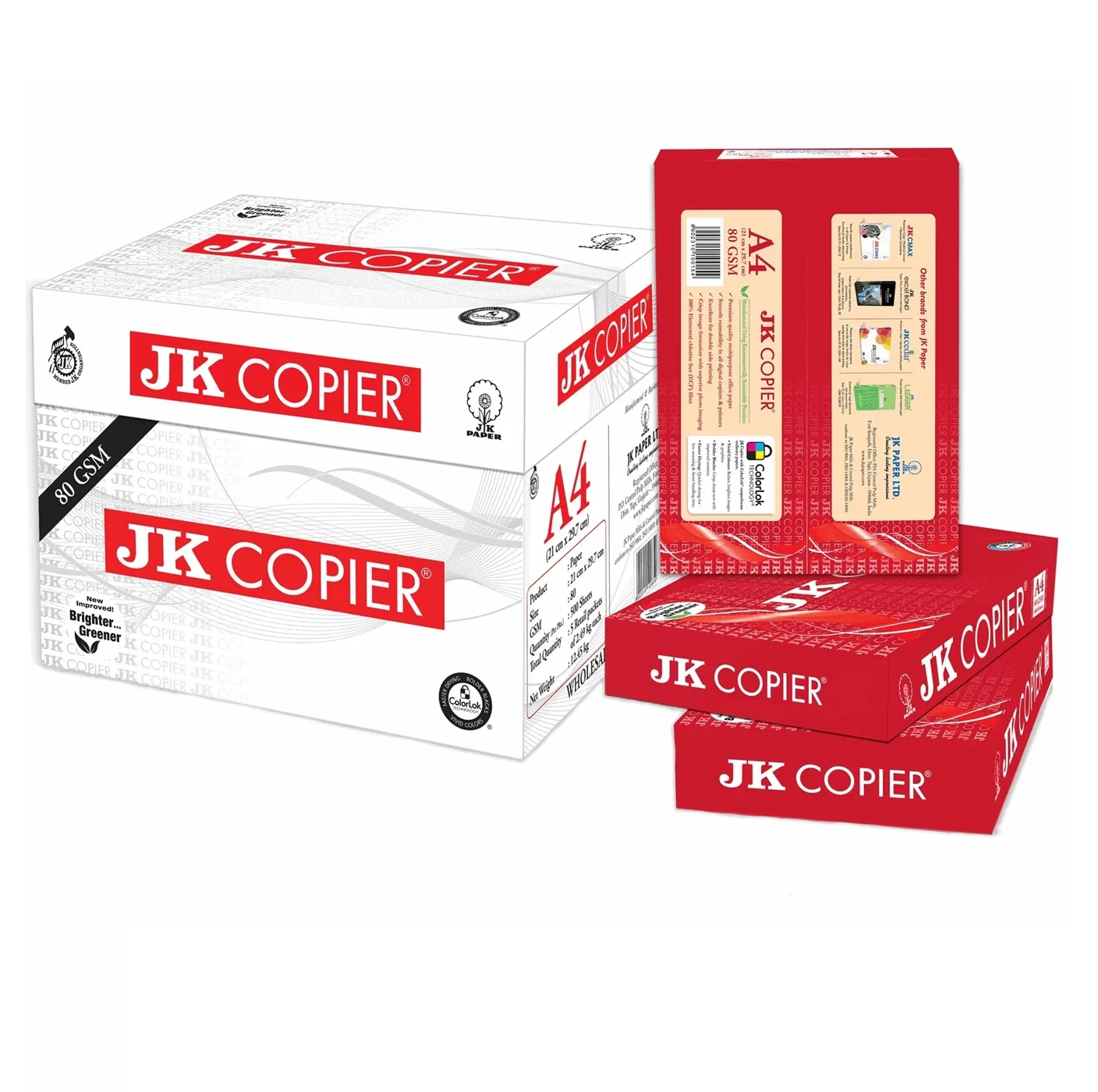 JK Copier A4 70gsm copy paper 500 sheets/80 GSM A4 Copy Papers , office paper for sale at factory price Europe standard