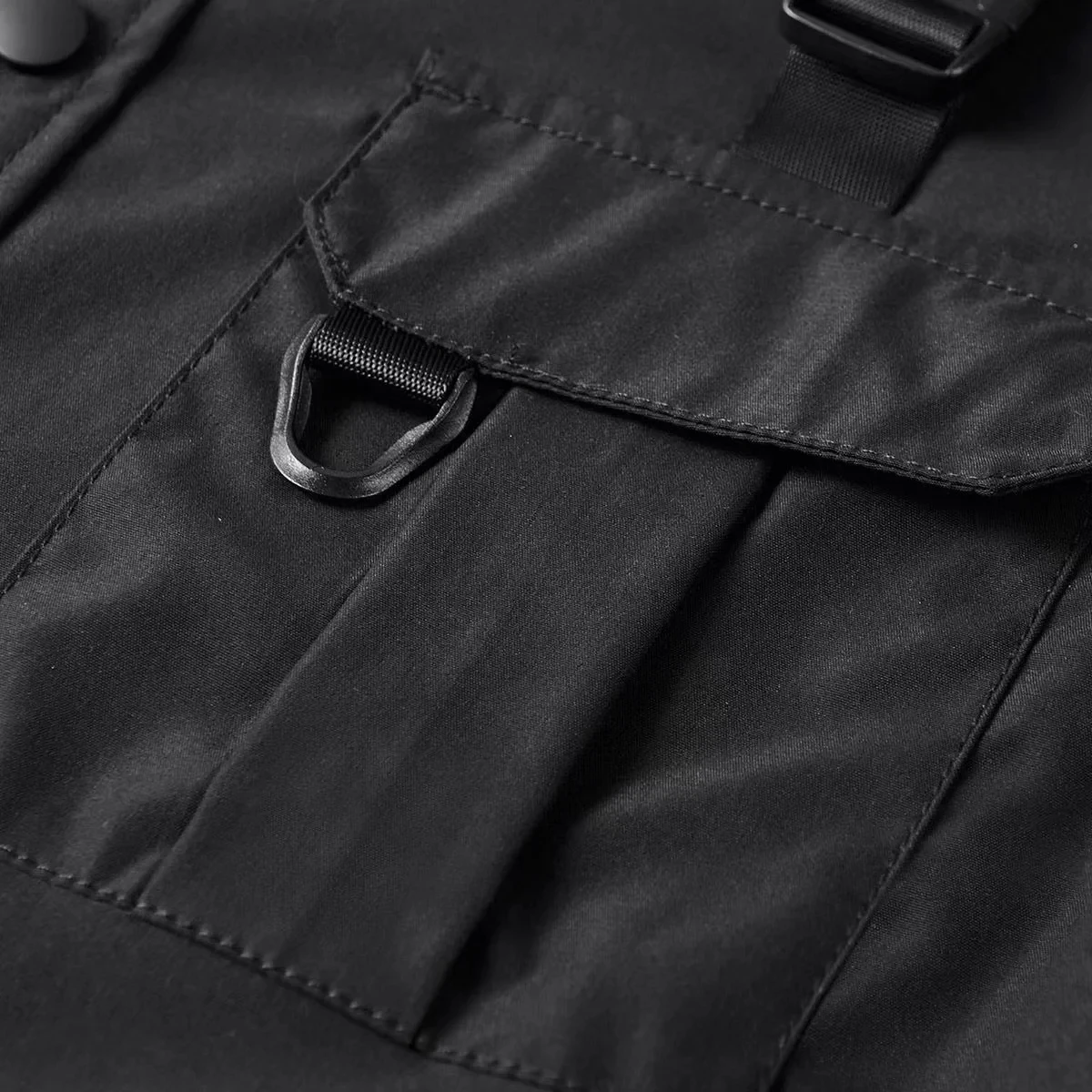 High Quality Harajuku Tech wear Hip Hop Cargo Shirt Jacket Men Spring Autumn Long Sleeve Shirts Pocket Shirt