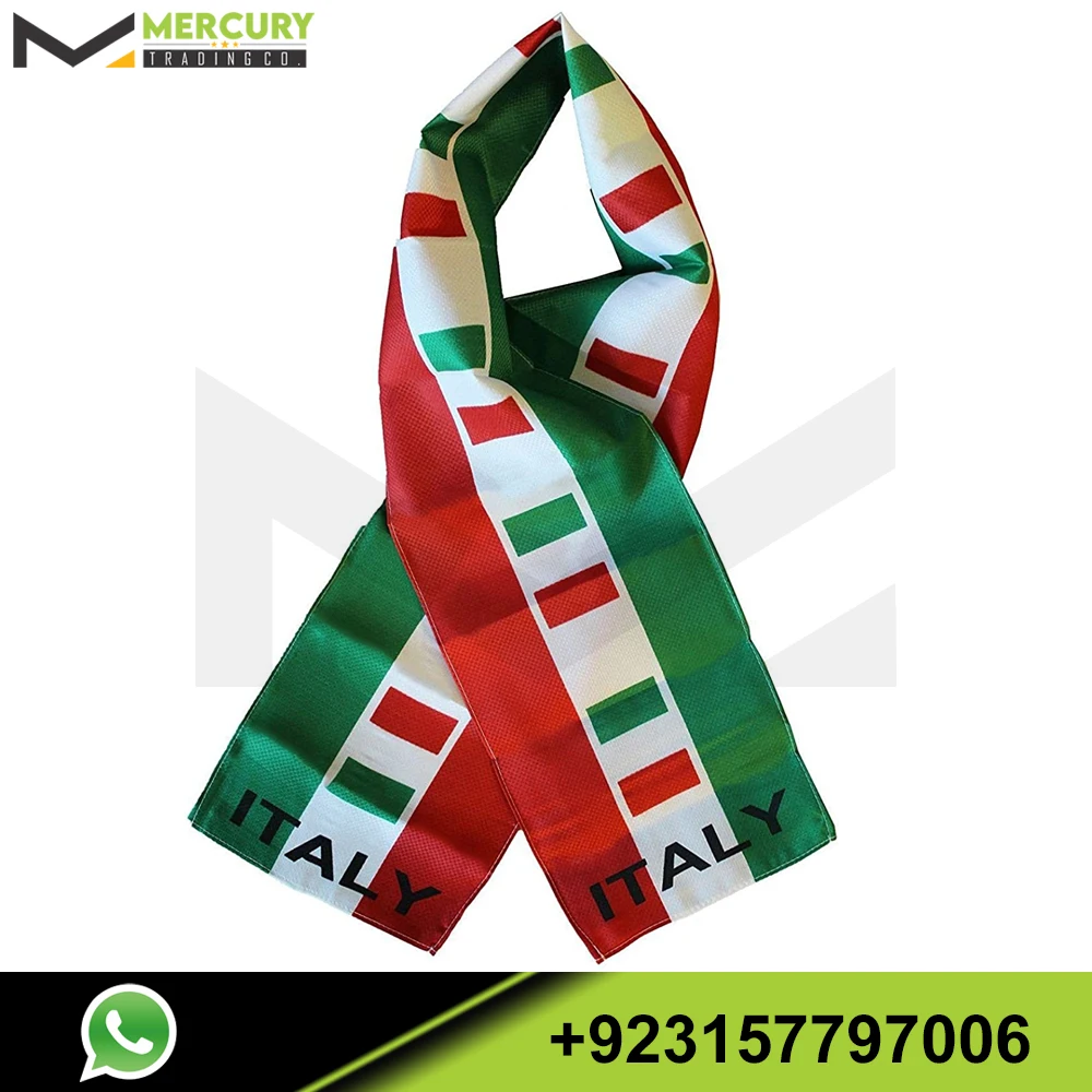 Customized Austria Country Lightweight Flag Printed Knitted Style Scarf Italy Russia Liberia Bolivia And Norway Flag Scarfs