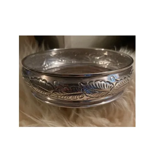 High quality Aluminum wine bottle coaster holder hot selling round shape Aluminum wine bottle coasters holder handmade