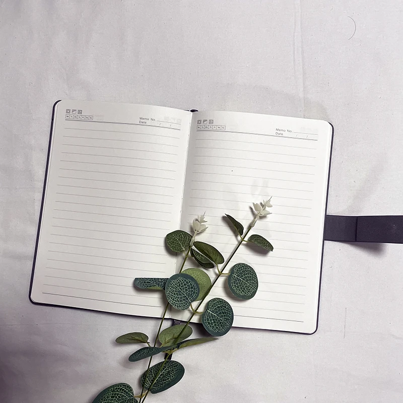 custom A5 PU leather notebooks hardcover customizable diari school planner diary journal notebook for business gift box set