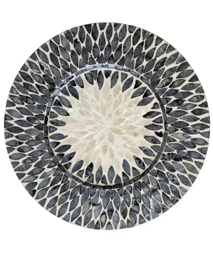 Hot Selling Mother of Pearl Serving Tray Direct Factory PriceBone Inlay Home Hotel Sea Shell Trays Indian Hand Made