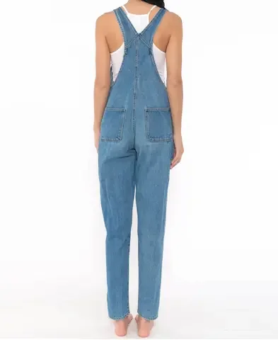 Modern cotton denim overall Design Active Wear Female Rompers Women Baggy Sleeveless Jumpsuit Linen Loose Fit Overalls Flowy