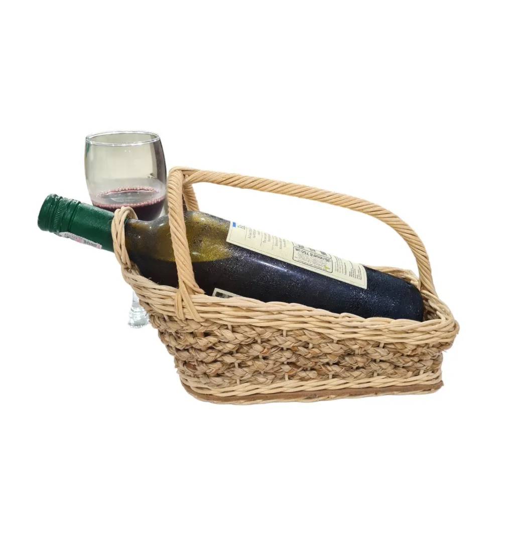 Wholesale 1 Bottle Wine Rattan Picnic Basket Resin Storage Basket for Picnics & Garden Crafts in Bangkok