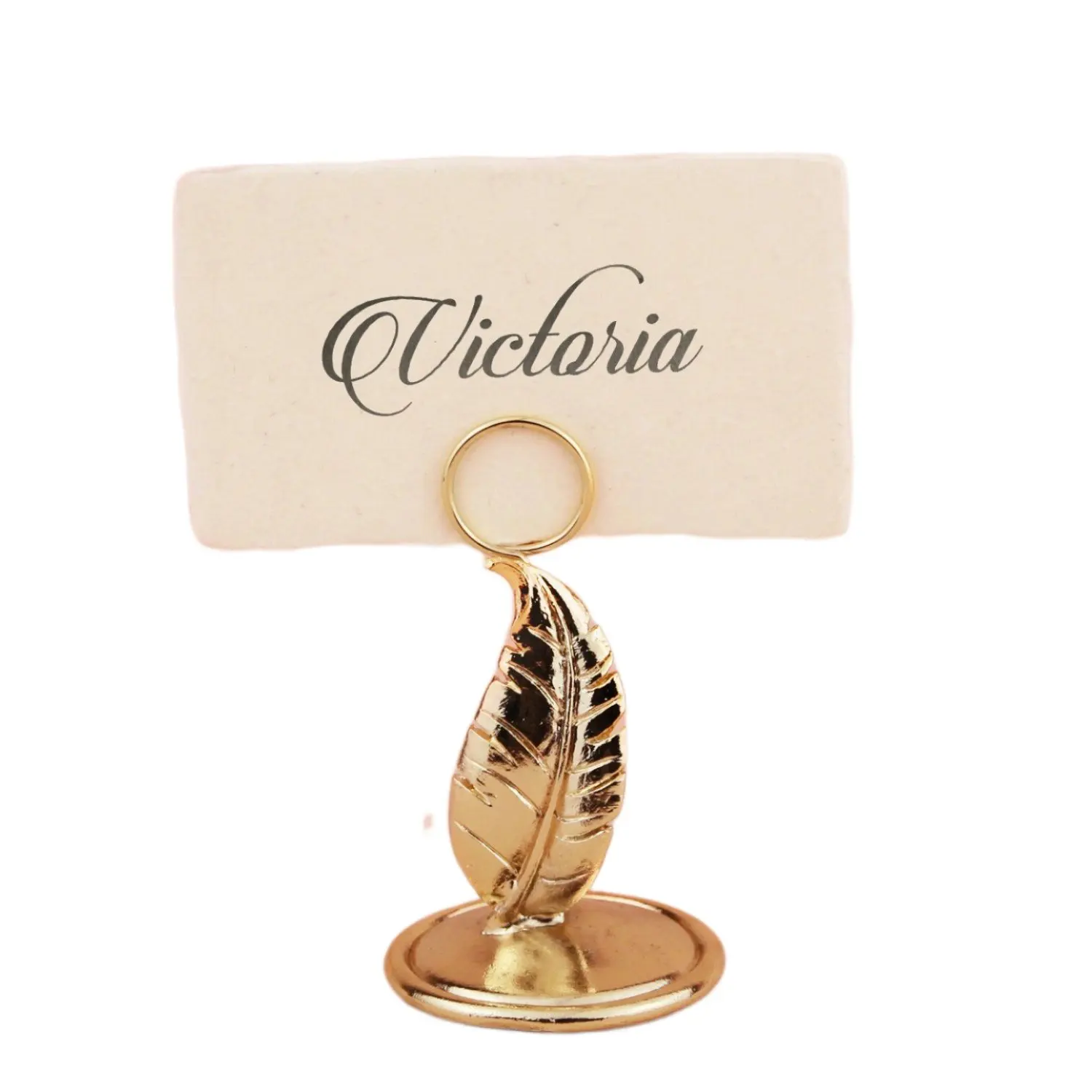 DECORATIVE STATIONERY GIFT TABELNUMBER HOLDER WEDDING TABLE NAME CARD HOLDER CLIPS PICTURE MEMO PHOTO STAND LEAF GOLD
