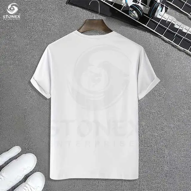 High Quality embossed t shirt 100% Cotton Customized solid colors printing mens t shirts stock Solid color T-shirt