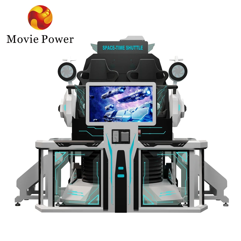 High Quality shooting game business 2 seats 9d vr chair motion simulator 360 degree vr simulator rotation roller coaster
