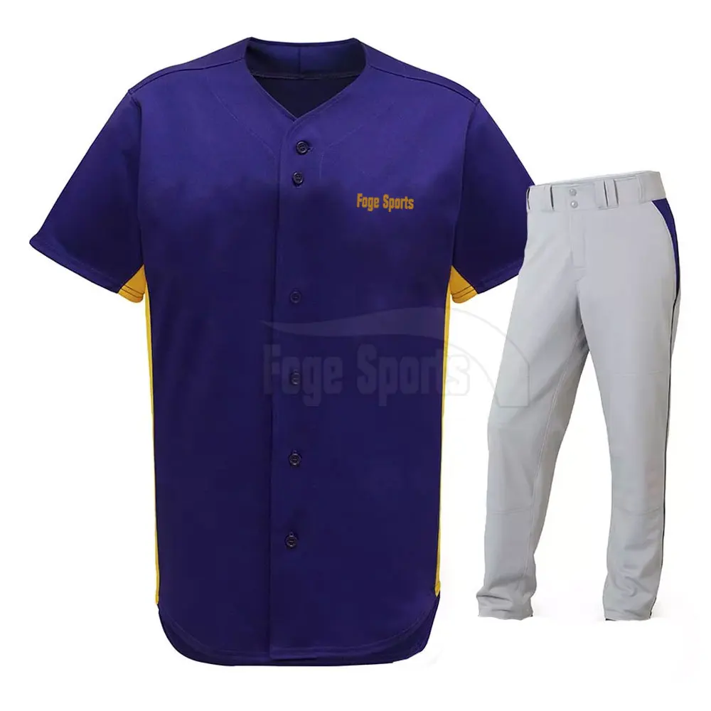 Lightweight Comfortable Baseball Uniform Reasonable Price Custom Logo Design Baseball Uniform