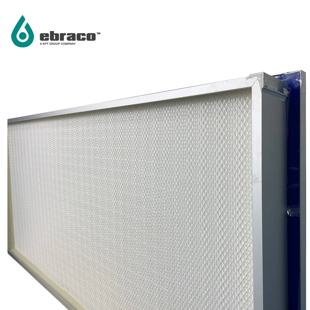 Ebraco H14 99.995% Hepatec  Gel seal Filter Minipleat 305x610x90mm (12x24x4inch) For HVAC, Cleanroom, Hospital Customized