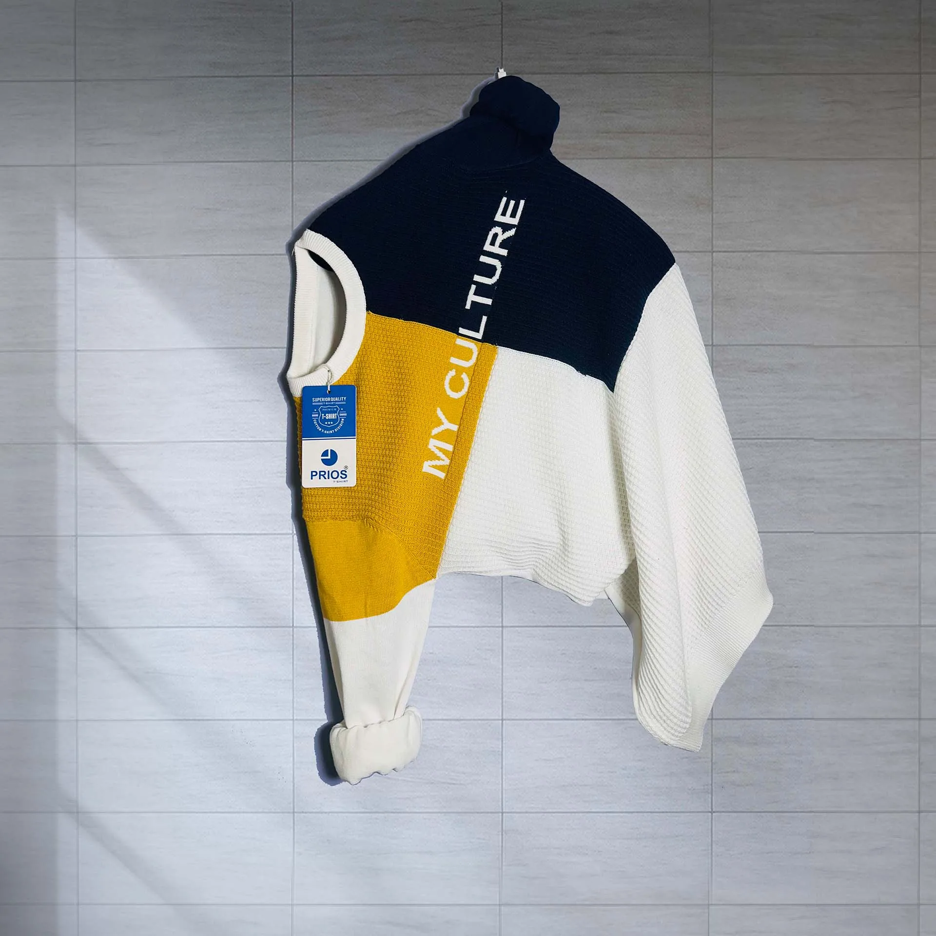 Buy Standard Quality Cotton Knitted T-shirt with Full Sleeve and Round Neck Slim Fit Solid Flat Knit Sweater for Sale