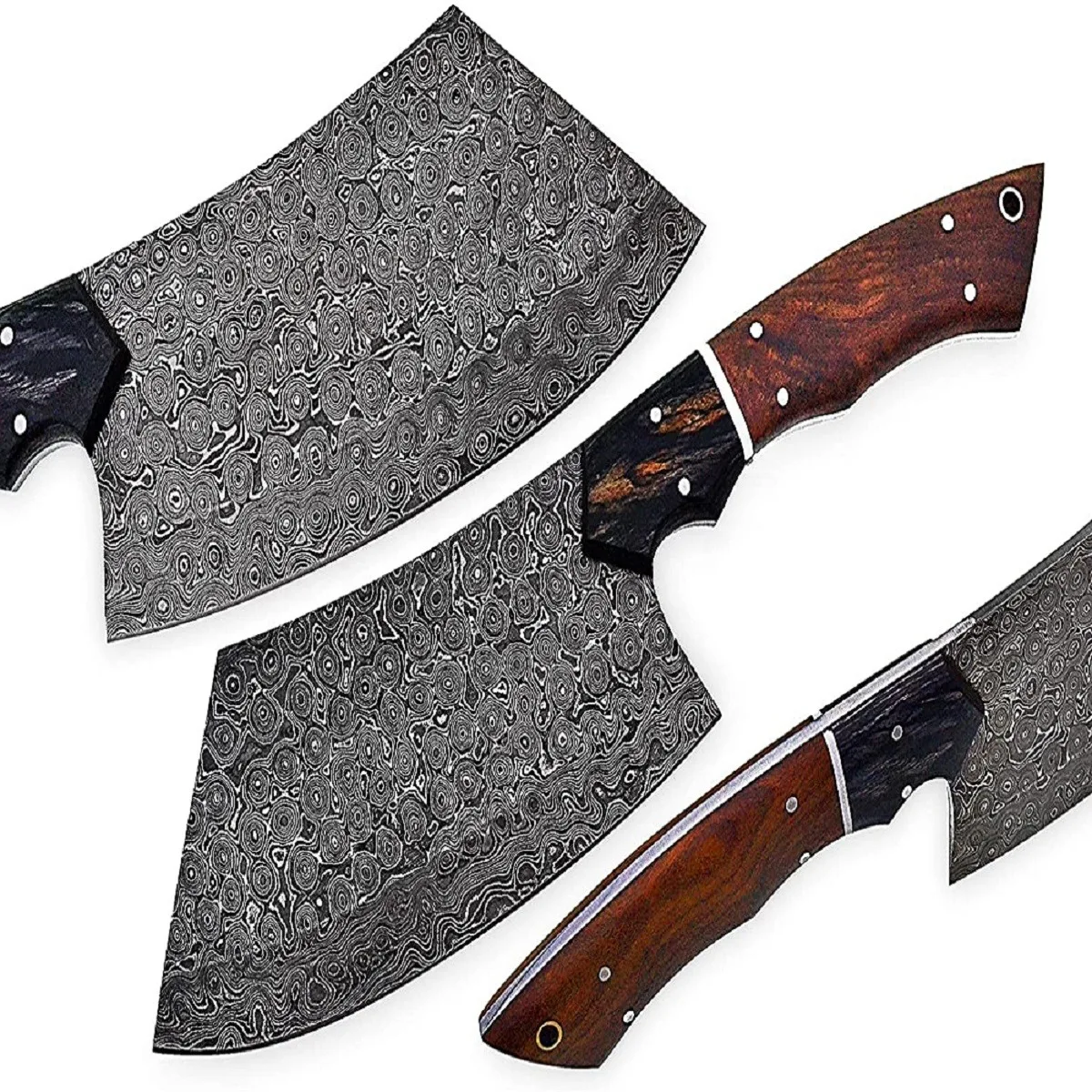 Нож шеф-повара из дамасской стали, 12 дюймов, с кожаным чехлом