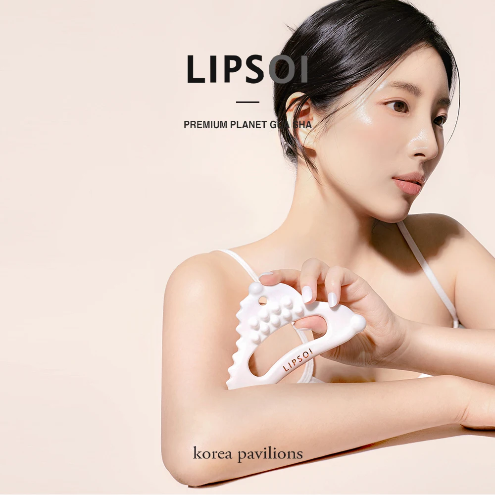 Lipsoi premium planet Guasha made from ceramic, face body care improve skin elasticity slimming face Korea cosmetic skin tool