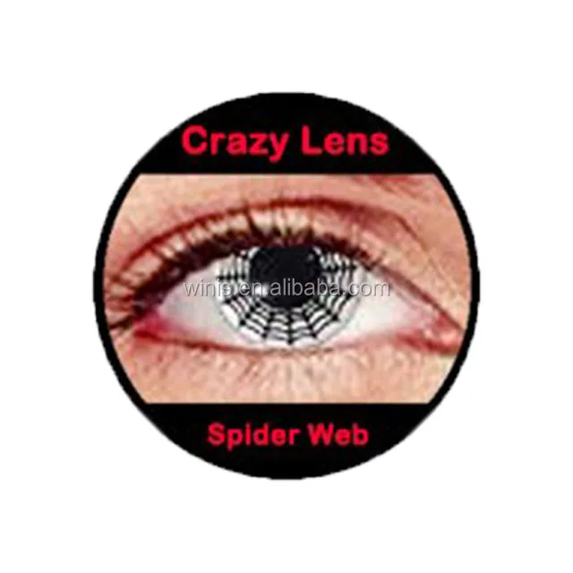 white and black Spider web crazy lens 2024 Korean made