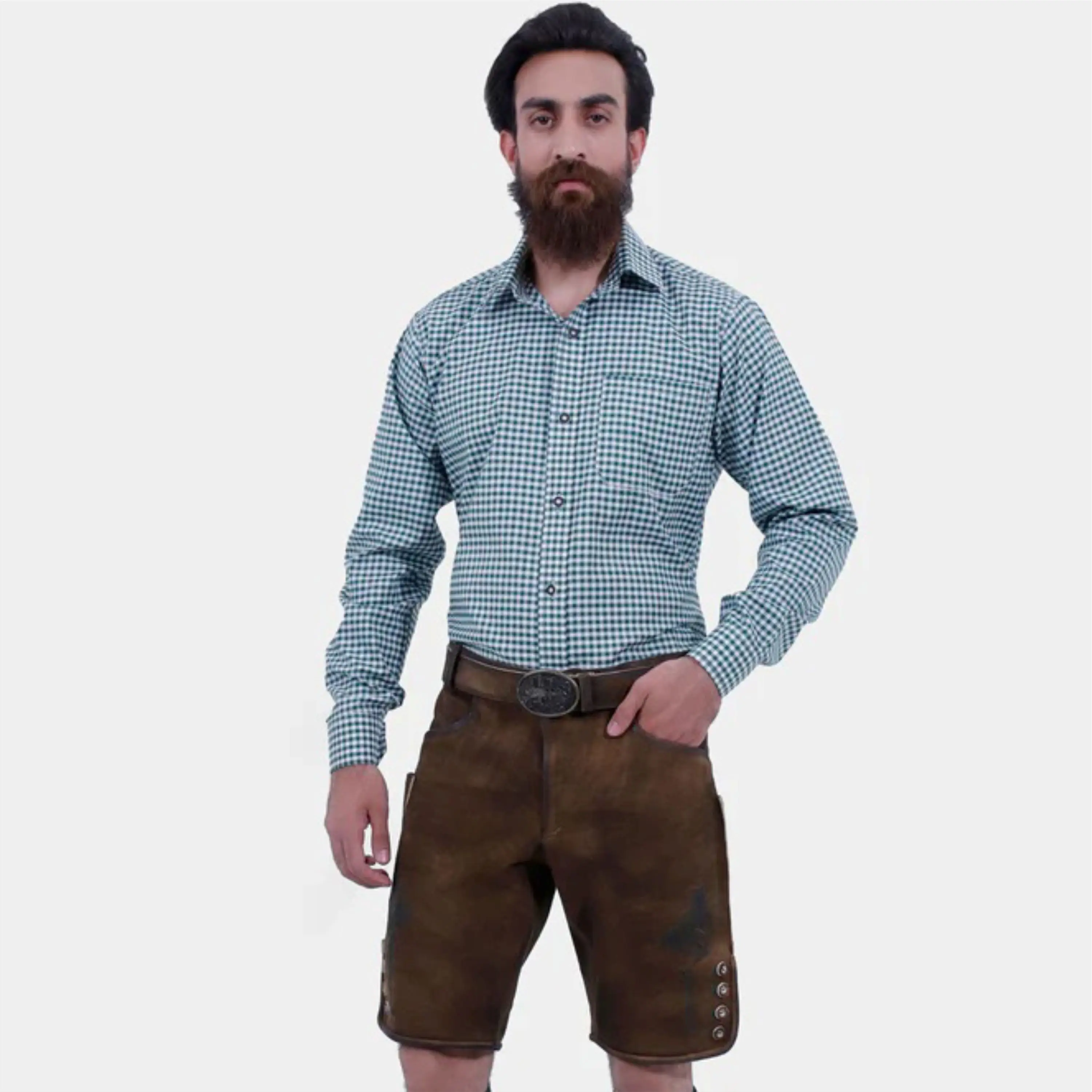 Traditional Bavarian Leather Shorts Customizable Lederhosen with Embroidery and Suspenders for Cultural Events and Oktoberfest