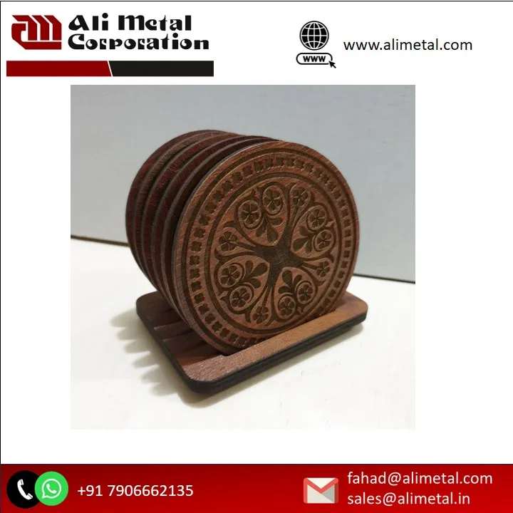 Wooden Coaster Set Fresh Wood For Home Deco Mat For Tableware And Kitchenware Pads For Hotel Restaurant Deco