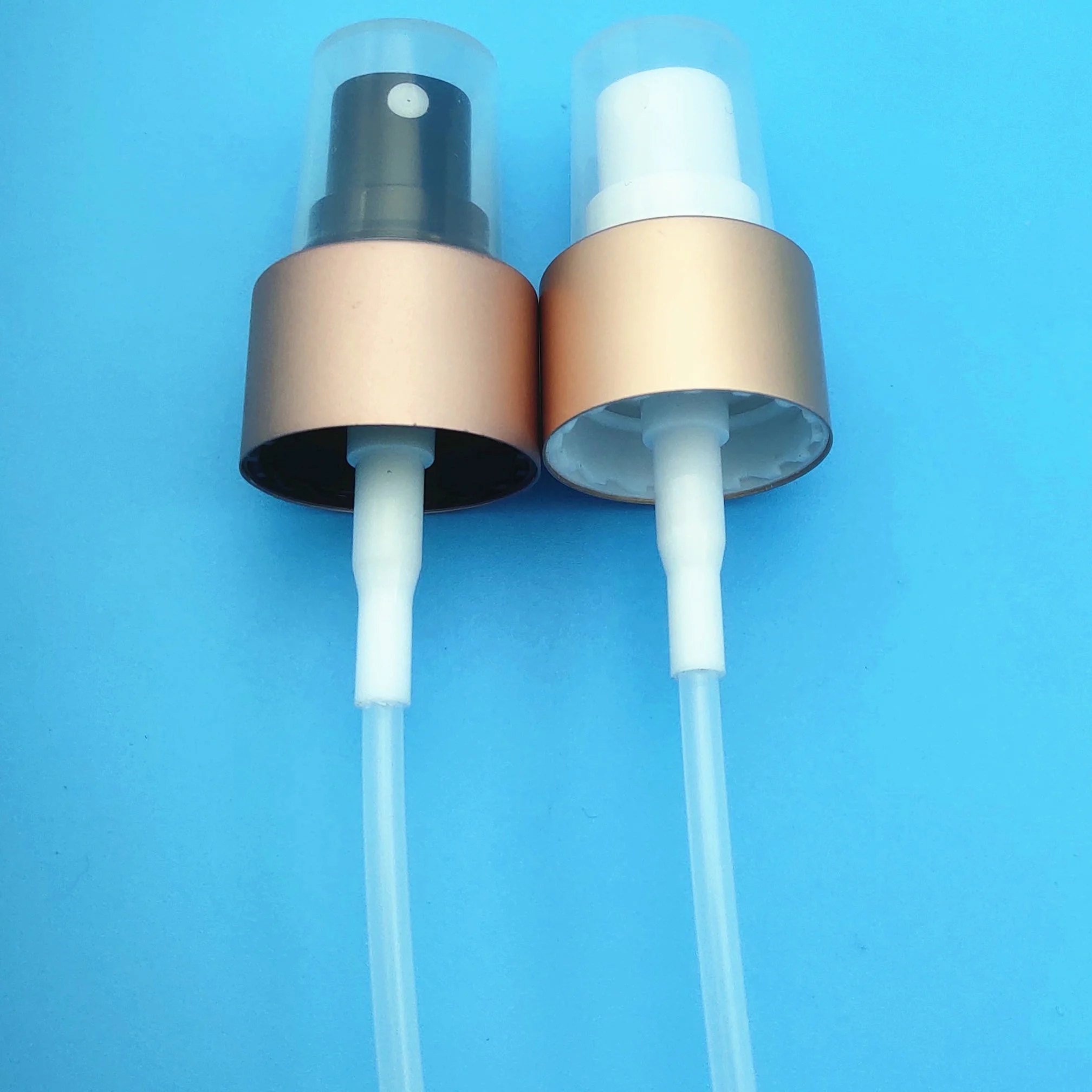 24/410 matt rose gold aluminum water oil fine mist sprayer pump