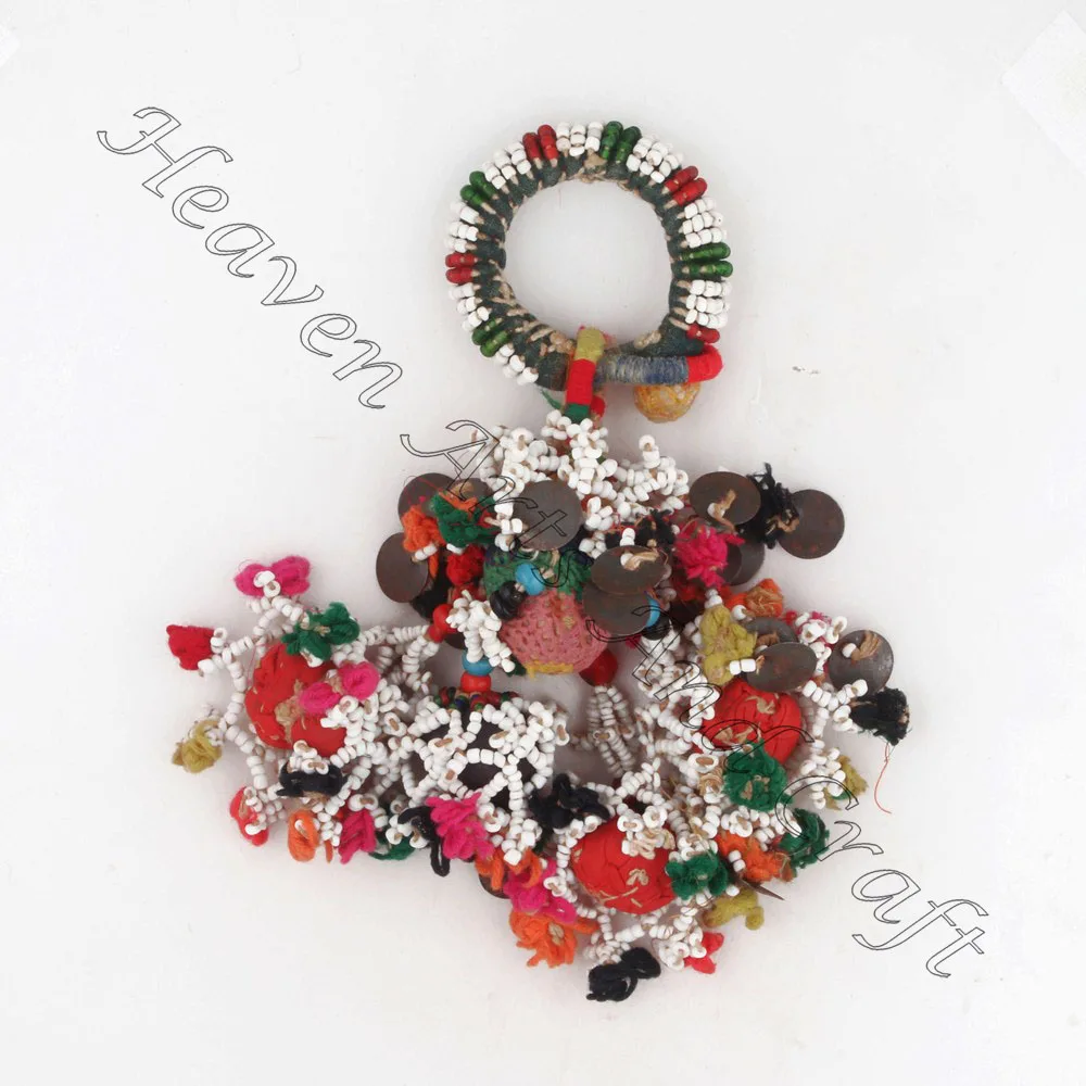 Vintage Rare Gypsy Banjara Tribal Fusion Belly Dance Armlet Anklet Bracelets Women Jewelry Boho Rainbow Summer Beaded Bracelet