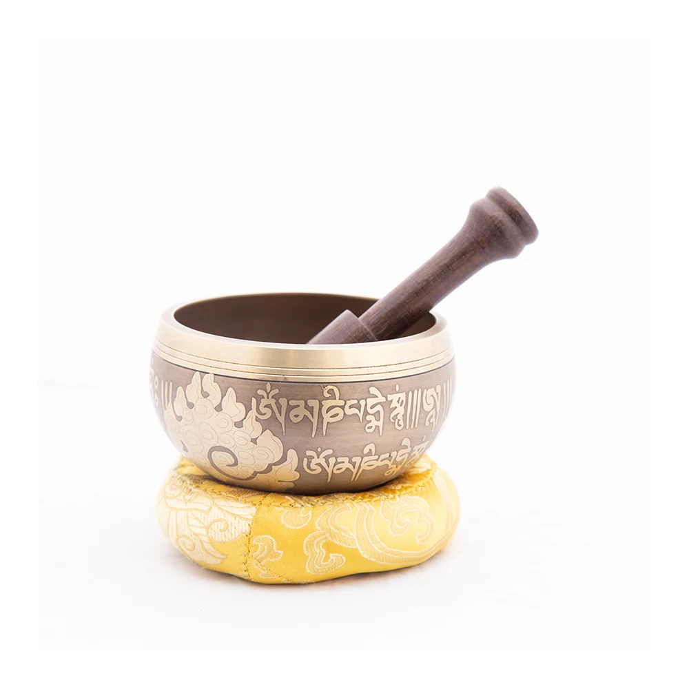 Hand Hammered Tibetan Singing Bowl Used For Chakra Healing With Wooden Mallet And Silk Pillow Singing Bowl Buy At Latest Price