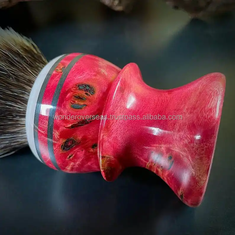 Wholesale Black Custom Logo Men Silvertip Resin Handle Synthetic Bristle Pure Badger Hair Cream Shaving Shave BY WONDER OVERSEAS