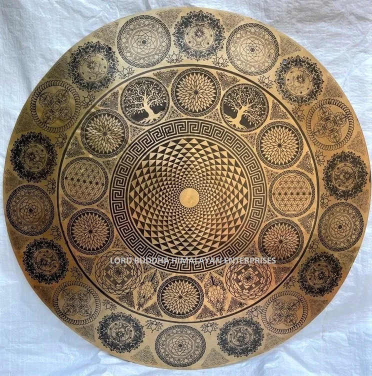 Wholesale Tibetan Handmade Hot Selling Good Quality Deep Wave Gongs With Special Art