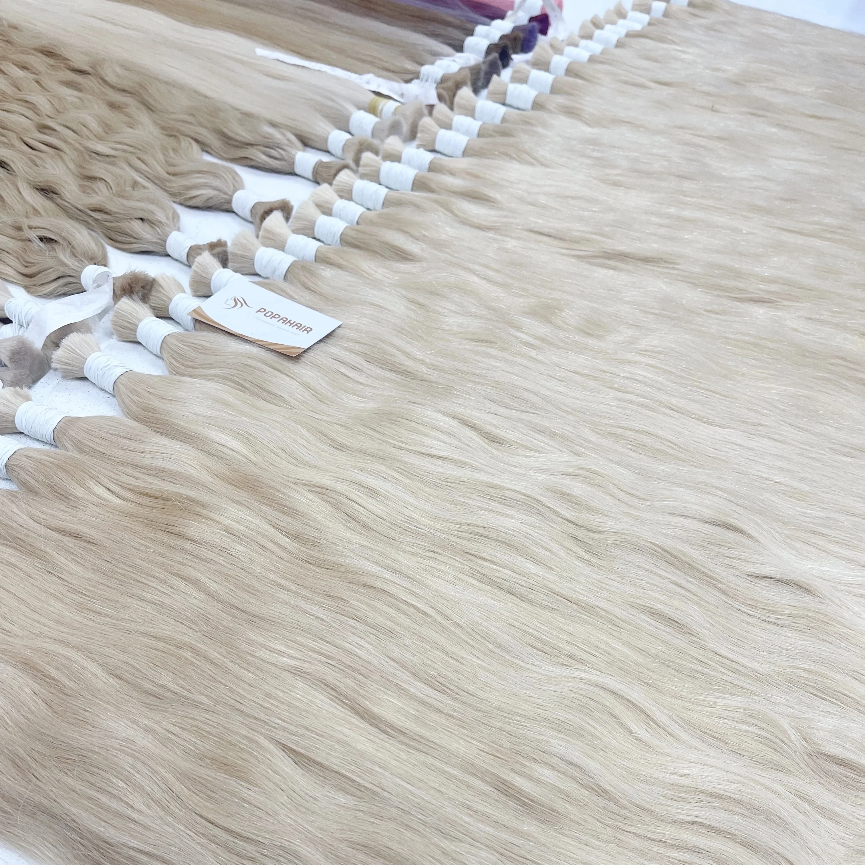 Top Quality Bulk Hair Silky Straight 100% Raw Vietnamese Virgin Hair Bulk Hair Extensions Factory Direct In Vietnam