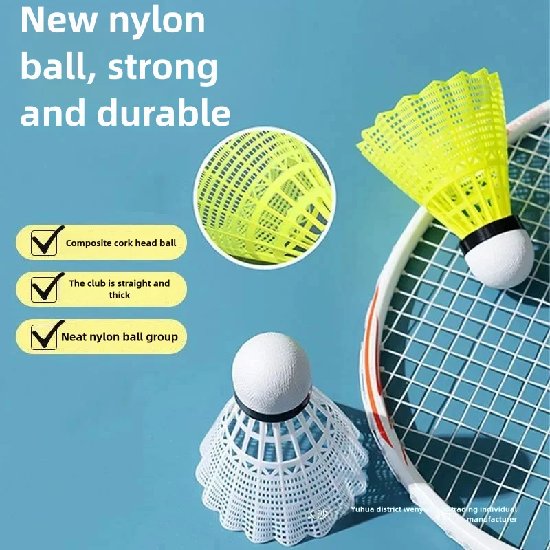 Wholesale Plastic Shuttle Cock white/yellow Colour Badminton Nylon/Plastic Shuttlecock By Standard International